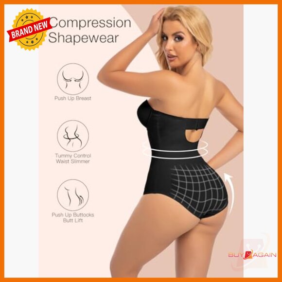 Strapless Seamless Bodysuit Shapewear - Tummy Control & Butt Lifting - Size - Picture 3 of 7
